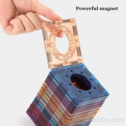 ZWW Bloques De Azulejos Magnéticos 3D Juguetes para Niños 207 PCS - Juego De Construcción De Imanes De Bricolaje con Pista De Tubos Juguete Educativo Stem para Preescolar
