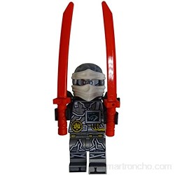 LEGO Ninjago Zane - Hands of Time con dos espadas rojas