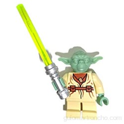 LEGO Star Wars - Figura de Jedi Meister Yoda (del kit 4502) con espada láser cromada antigua versión