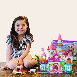 HOGOKIDS Juguetes de construcción de castillos para niñas: 998 piezas de castillo de princesa rosa grande 5 en 1 para niños de 5 6 7 8 9 10 años de edad kits de regalos educativos creativos para niñas