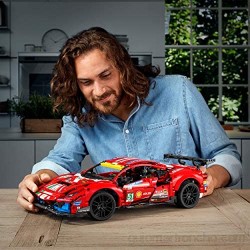 LEGO 42125 Technic Ferrari 488 GTE “AF Corse #51 Modelo de Coche de Carreras Exclusivo  Set de Construcción para Adultos