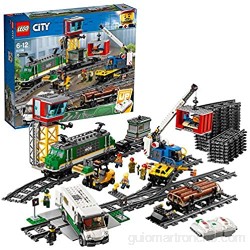 LEGO 60198 City Tren de mercancías Juguete de Construcción con Motor a Control Remoto Bluetooth con 3 Vagones y Mini Figuras