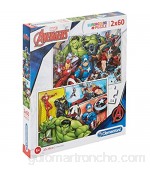 Clementoni- 2 Puzzles 60 Piezas The Avengers Color Multicolor. (21605.5)