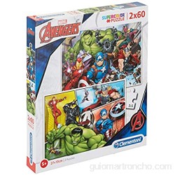 Clementoni- 2 Puzzles 60 Piezas The Avengers Color Multicolor. (21605.5)