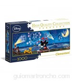 Clementoni- Disney Collection Puzzle 1000 Piezas Panorama Mickey Minnie (39449.4)