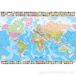 Educa - Mapamundi político Puzzle 1 500 Piezas Multicolor (18500)