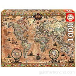 Educa - Mapamundi Puzzle 1000 Piezas Multicolor (15159)
