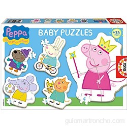 Educaborras Puzzle Baby Peppa de 3 4 y 5 Piezas Puzzle Infantil Fabricado en España