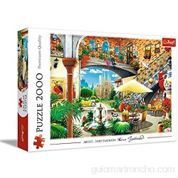 Trefl- Ansicht Von Barcelona Spanien 2000 Teile Premium Quality für Erwachsene und Kinder AB 12 Jahren Puzzels Color Coloreado (27105)