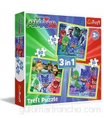 Trefl - Puzzle 3 en 1 modelo PJ Masks 20-36-50 piezas 34840 multicolor  color/modelo surtido