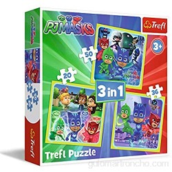 Trefl - Puzzle 3 en 1 modelo PJ Masks 20-36-50 piezas 34840 multicolor color/modelo surtido