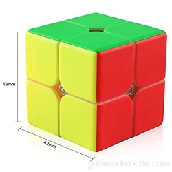 Coogam GAN 249 V2 2X2 Cubo de Velocidad Sin Pegatina Gan249 2 y 2 Cubo Magico Puzzle 2x2x2 Rompecabezas Juguete para Niños Adultos