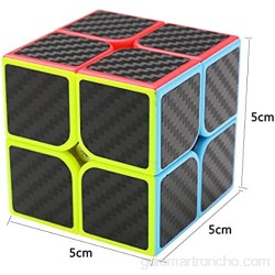 Coolzon Puzzle Cubes Megaminx + Pyraminx + 2x2x2 + 4x4x4 4 Pack Cubo Magico con Pegatina de Fibra de Carbono Velocidad