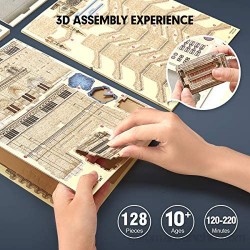CubicFun National Geographic Puzzle 3D Notre Dame de Paris Gótica Kit Modelo de Edificio 128 Piezas