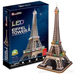 CubicFun- Puzzle 3D LED Torre Eiffel (CPA Toy Group Trading S.L. 5523214)