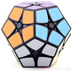 HJXDtech - Shengshou Nueva Irregular Cubo Mágico 2x2x2 Cubo Pegatina ABS Megaminx Cubo de la Velocidad (Negro)