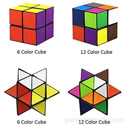 Juego de cubos mágicos con forma de cubo de estrella cubos transformadores para niños y adultos (multicolor)