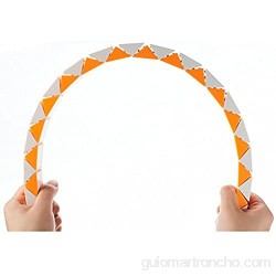 MZStech Magic Serpiente Twist Puzzle Twisty Toy Colección 48 cuñas Magic Ruler (Naranja)