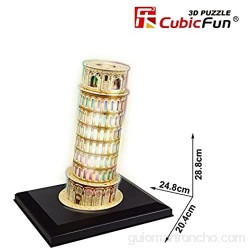PLAYSTORE 3D Puzzle LED Torre Inclinada DE Pisa 15 Piezas