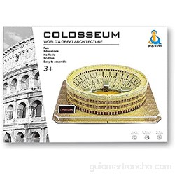 Puzzle 3D Coliseo Romano Rompecabezas 3D para Niños y Adultos para Construir Monumento sin Herramientas