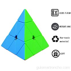 Pyraminx Stickerless Speed Cube 3x3 Magic Cube Triangle Pyramid Puzzle Twist Travel Toys for Gift
