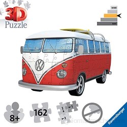 Ravensburger- Volkswagen Puzzle Color Blanco/Rojo (Ravesnburger 12516)