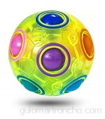 ROXENDA Rainbow Ball Magic Ball Juego de Habilidad Bola de Rompecabezas - Cerebro Teaser y Bola de Estrés para Niños y Adultos (Verde)
