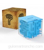 ThinkMax Money Maze Put Cash Inside Puzzle Storage Box Gran Regalo para niños y niños (Azul)