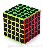 TOYESS Speed Cube Rompecabezas Cubo de Fibra de Carbono 5x5x5 Cubo Magico Liso Cubo de Velocidad Regalo para Adulto Niños Negro