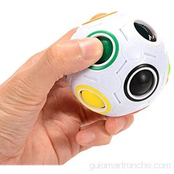 Twister.CK Magic Rainbow Ball Puzzle Speed Cube Juguete Educativo para niños Puzzle Ball Stress Relief para Adolescentes Adultos