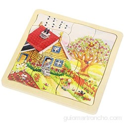 Goki- Puzzles de maderaPuzzles de maderaGOKIPuzzle Las Estaciones Multicolor (1)