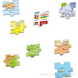 Larsen K85 Mapa político de España edición en Español Puzzle de Marco con 70 Piezas