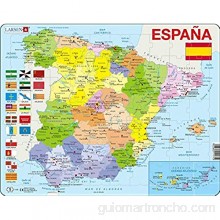 Larsen K85 Mapa político de España edición en Español Puzzle de Marco con 70 Piezas