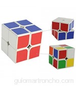 LLKK Cubo de Tres Cubos de Lisos 2x2 Juguetes Rompecabezas para niños y Adultos(3 Piezas)