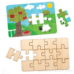 Baker Ross- Puzles de madera para diseñar (Pack de 8) Puzles para diseñar- manualidades infantiles para decorar