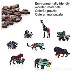 FORMIZON Puzzle de Madera Rompecabezas de Madera para Adultos y Niños 3D Puzzle de Colorido de Forma única Pieza de Rompecabezas de Bricolaje para Niño y Niña
