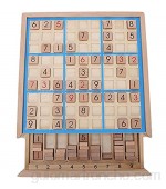 Garosa Juego de Mesa Sudoku de Madera con cajón y 81 Bloques de Madera Digitales para niños o Adultos Rompecabezas de matemáticas Juguetes educativos de Escritorio