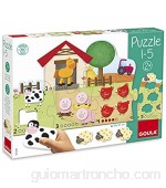 Goula - Puzzle 1-5 - Puzzle de cartón y madera a partir de 2 años