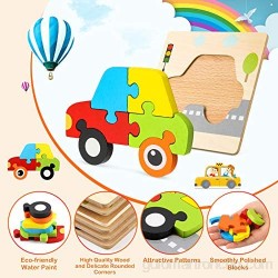 Luclay Puzzles de Madera Educativos Juguetes Montessori para Bebé Niños 2 3 4 5 años Preescolar Juguetes Regalos Regalo De cumpleaños Navidad (6 Piezas)