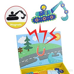 Puzzle Infantiles para Niños 3+ Años Juguetes de Madera Montessori Magneticos Rompecabezas de Coches Juegos Educativos Regalos para Niños Niñas 3 4 5 6 Años