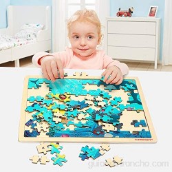 TOP BRIGHT 100 Pieza del Jigsaws Puzzles de Madera Sea World Toddler Jigsaws para Niños y Niñas de Edades 3 4 y 5