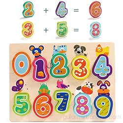 TOP BRIGHT Puzzle de Madera Infantil – Encaja y Ordena los Números - Rompecabezas de Madera para Bebés y Niños de 1 año - Materiales de Primera Calidad - Juguete Educativo para Desarrollo Cognitivo