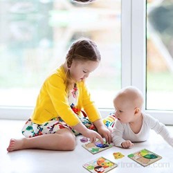 XDDIAS Puzzles de Madera Educativos Juguetes Montessori para Bebé niños 1 2 3 4 5 6 años Preescolar Juguetes Regalos Regalo de cumpleaños Navidad (4 Piezas)