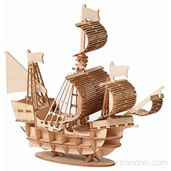 ADMOS Kit de Modelo de velero Modelo de ensamblaje de Juguete de Rompecabezas de Madera 3D para decoración de Escritorio para niños niños y Adultos