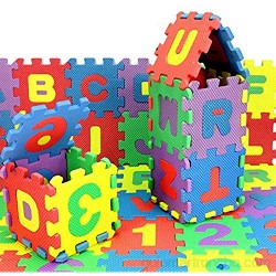 CPNG Kids Foam Puzzle Alfombra de juego (juego de 36 piezas) 25 9 x 25 9 pulgadas entrelazadas de EVA con alfabeto y números puzzle para adultos y niños regalo de apertura para niños