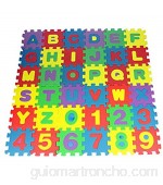 CPNG  Kids Foam Puzzle Alfombra de juego (juego de 36 piezas) 25 9 x 25 9 pulgadas entrelazadas de EVA con alfabeto y números puzzle para adultos y niños regalo de apertura para niños