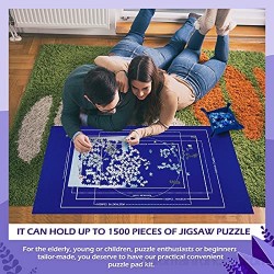Joyhoop Alfombrilla de puzzle de Jigsaw Rolls alfombrilla de puzle portátil con bolsa de almacenamiento para 1500 puzzles