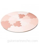 Lalaloom ROSE PLAYMAT - Alfombra infantil para juego (alfombra puzzle para bebe redonda con suelo de espuma EVA para habitación) 120x120x1 cm color Rosa