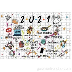 ZGHYBD Christmas Jigsaw Puzzle 1000 Pieces 2020 Memorialize This Weird Year Pandemic Quarantine Commemorative Jigsaw Puzzles with Gaming Experience For Family 6#