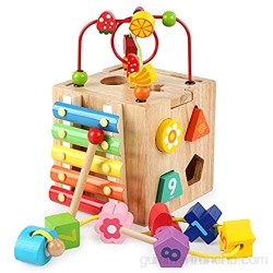 De colores Madera de bolas laberinto madera del niño del juguete de madera educativo Círculo forma del cordón laberinto juguetes educativos Laberinto niños de la diversión alrededor de bolas de Kid R